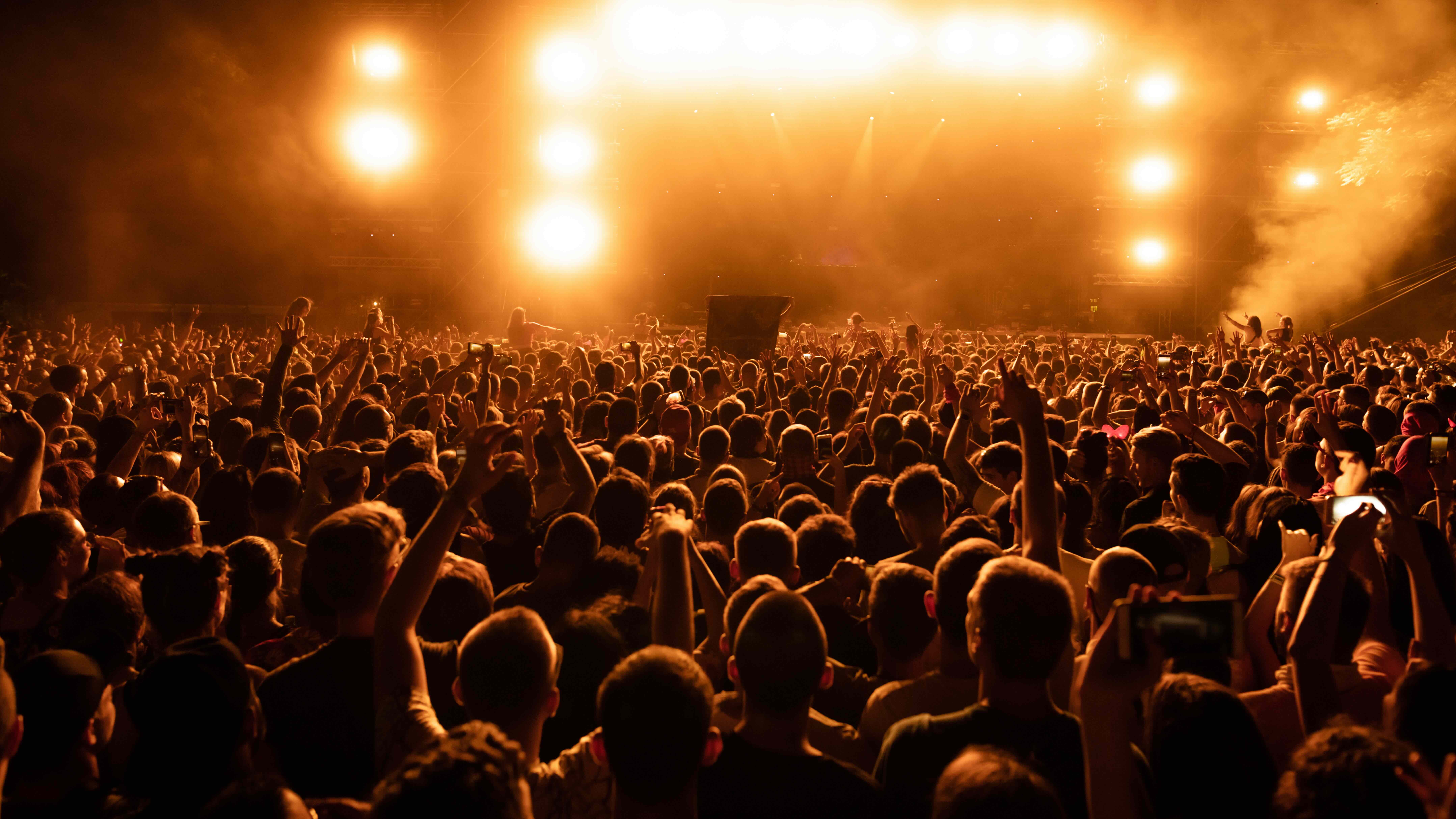 Professional event lighting and sound setup